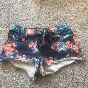 Roxy floral denim shorts